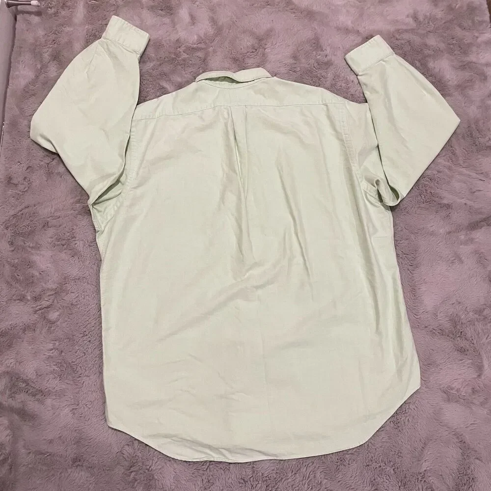 Ralph Lauren Yarmouth Classic Button-Down Shirt‎ Men's 17.5 Preppy Pastel Green